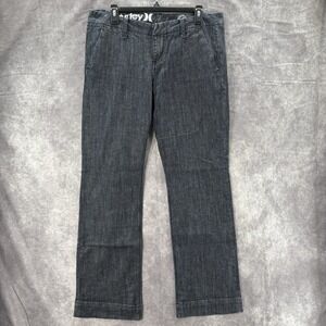 Hurley Jeans Womens 31 99 Lowride Dark‎ Gray Flare Y2K Stretch